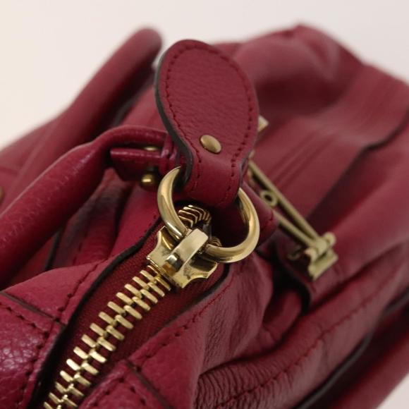 Chloe Paraty Hand Bag Leather 2way Pink Gold Auth 124627 - Picture 16 of 16